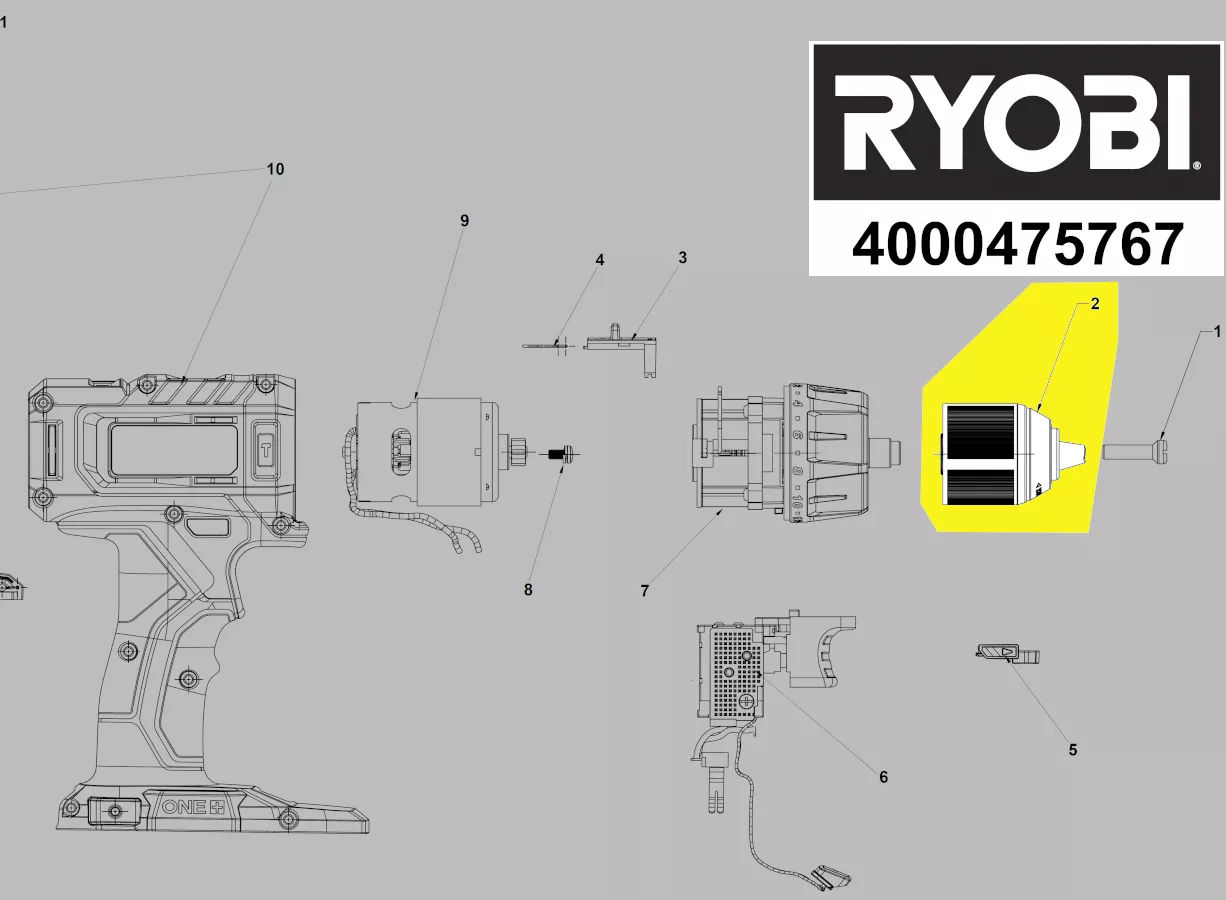Mandrin réf. 5131045382 Ryobi